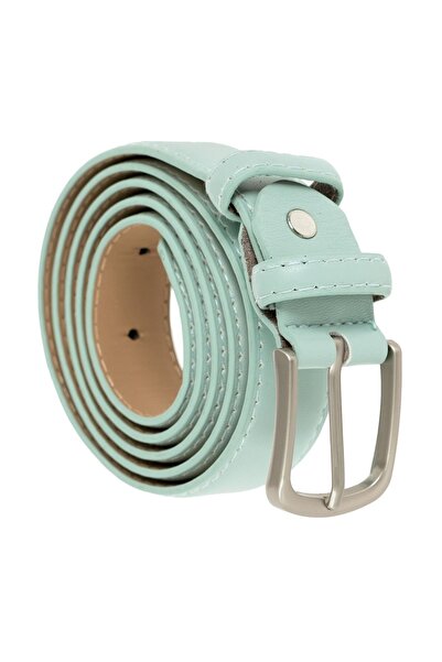 OEM Curea Femei Verde Mentă Ajustabilă 110x3 cm cu Cataramă Metalică Argintie...