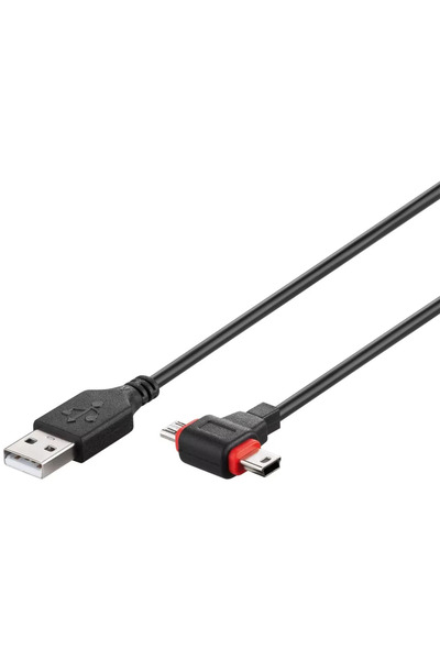 goobay Cablu USB 2.0 A tata - micro USB/mini USB mini B tata 1m