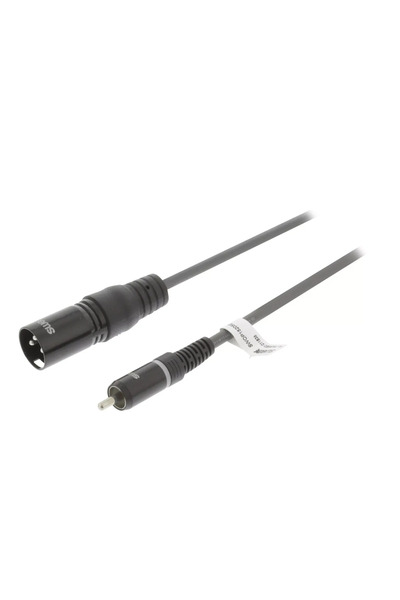 Sweex Cablu audio mono XLR 3 pini tata - RCA tata 1.5m gri