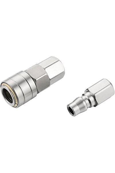 Pro7 Air Hose Fitting Set - 2 Piece 1/4inch - 20SH x 20PH Quick Connect Coupl...