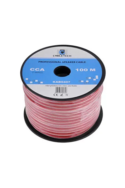 Cabletech Cablu difuzor super flexibil CCA 2x1mm alb/rosu KAB0407