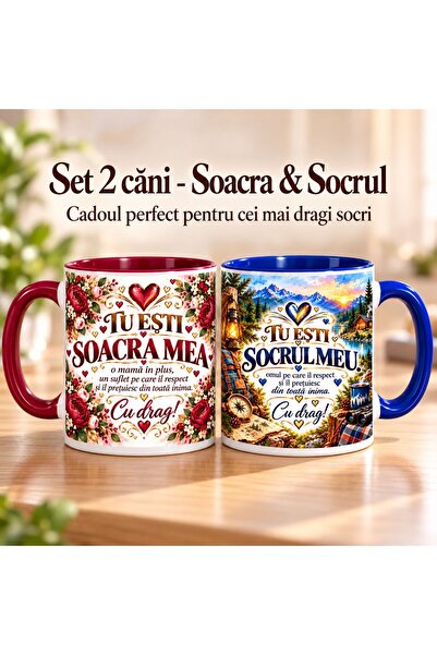 hiperborea Set 2 Căni Soacra & Socrul, „Tu Ești Soacra Mea / Tu Ești Socrul Meu”