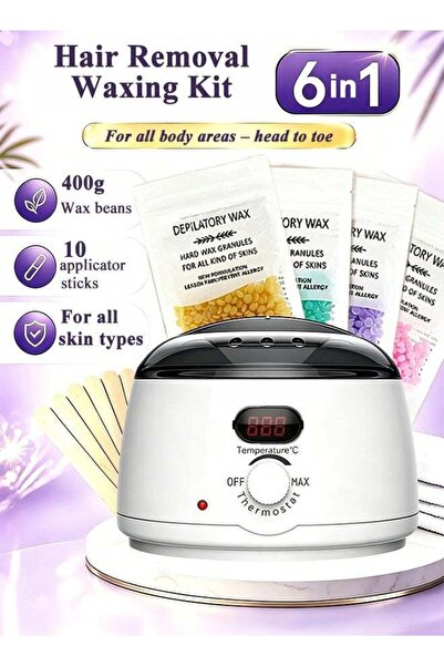X SPRING Digital Hair Removal Waxing Kit, Wax Heater with Digital Display & A...