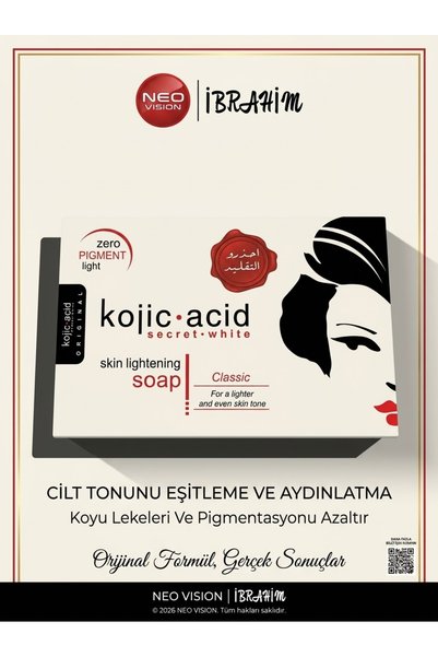 ASLANKAR KOJİC ACİD Soap katı sabun beyazlatıcı ve renk eşitleyici sabun 135 gr