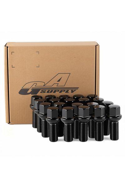 GAsupply Комплект от 20 гайки за джанти GAsuppply M14x1.5, R13, 28 мм, SW17, ...