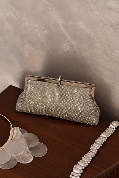 Ad Astra Atelier Silver Sparkling Special Design Clutch Bag - Elis