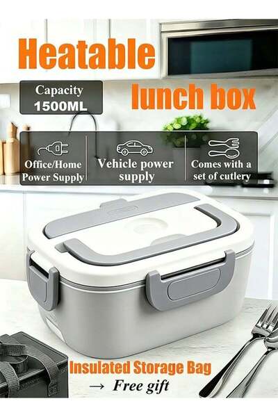 X SPRING 60W Electric Lunch Box - 304 Stainless Steel Liner - Leakproof Heati...