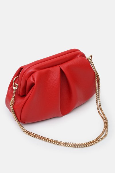 Maslan Bags Geantă de mână, de braț și de umăr, pentru femei, cu curea roșie ...