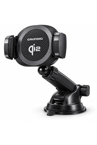 Grundig Car phone holder with Qi2 15 W wireless charging, MagSafe, 360 rotati...