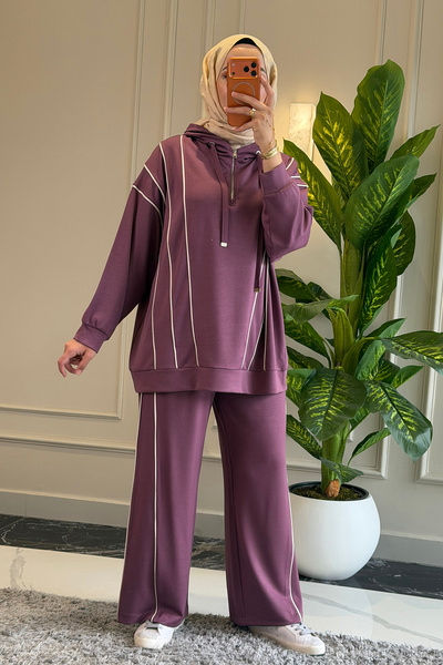 Suede Style 6703 - Set de damă elegant, confortabil, din viscoză moale, cu de...