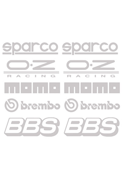 Oracal Set of 2 Racing Car Sticker Sets – Sparco, O.Z Racing, Momo, Brembo an...