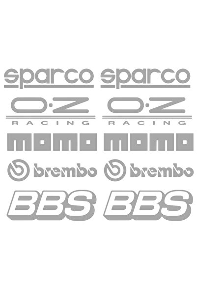 Oracal Set of 2 Racing Car Sticker Sets – Sparco, O.Z Racing, Momo, Brembo an...
