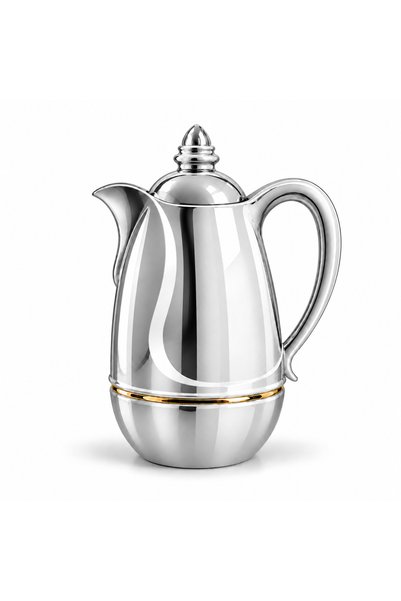 Xtra Raqmu 1.3L Vacuum Flask Push Button Plastic Thermal Carafe for Arabic Co...