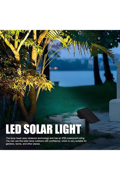 ACCEPT Solar Led Garden Spotlight – 32 Leds, 6500K White, Ip44 – Pack of 2