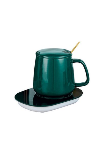 OEM Cană ceramică cu încălzitor, linguriță, temperatură constantă de 55 de gr...