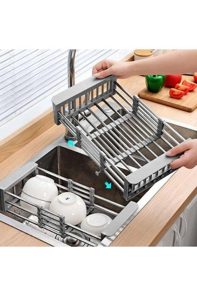 Arabest Retractable Stainless Steel Kitchen Dish Drying Rack,Adjustable Sink ...