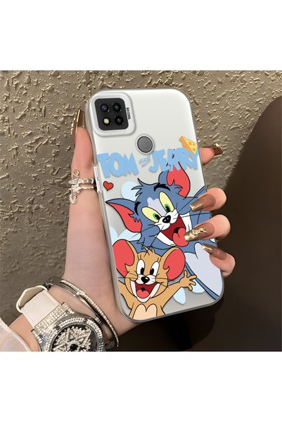 CHICASELUX Redmi 9C/10A Compatible Cute Cartoon Cat and Mouse Case, Shock-Abs...
