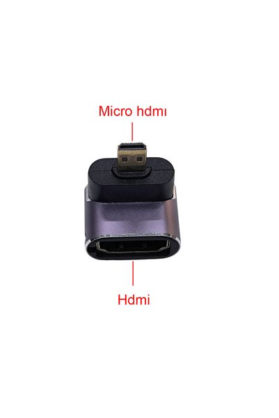 KEEPRO Micro HDMI 8K Uhd L Type 90 Degree Converter Micro HDMI to HDMI Conver...