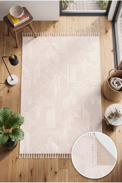 Estiva Home Krem İskandinav Yumuşak Tuşe Bukleli Bohem Salon Koridor Mutfak Ç...