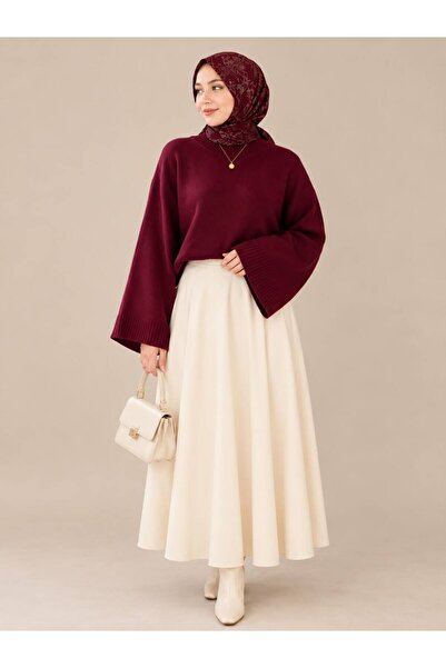 OK BLUME Women's Bat Sleeve Oversize Knitwear Sweater