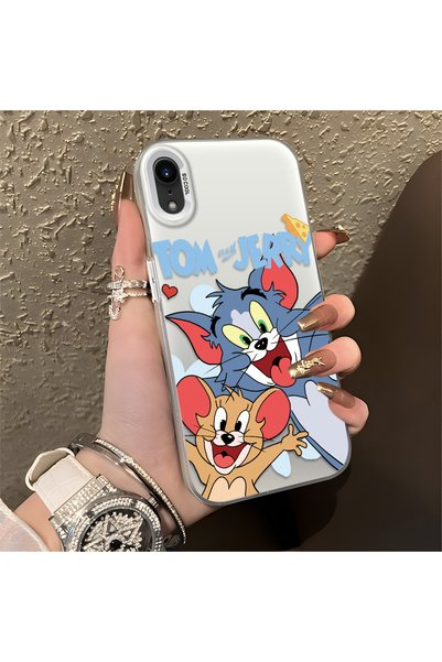 CHICASELUX حافظة لطيفة على شكل قطة وفأر متوافقة مع هاتف iPhone XR، هيكل ممتص ...