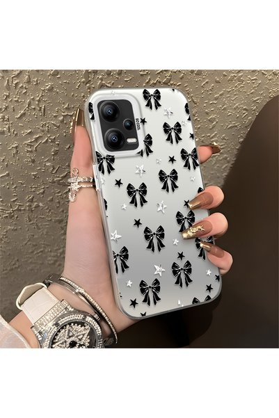 CHICASELUX Redmi Note 12 5g Compatible Stylish Black Bow Full Print Case, Non...