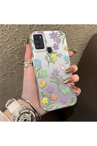 CHICASELUX Samsung Galaxy A21S Compatible Colorful Flower and Butterfly Case,...