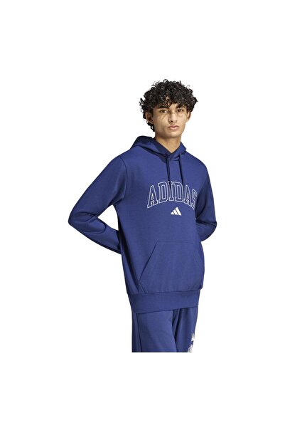 adidas Ανδρικό Φούτερ με Κουκούλα με Γραφικό Κολεγιακού Στυλ M