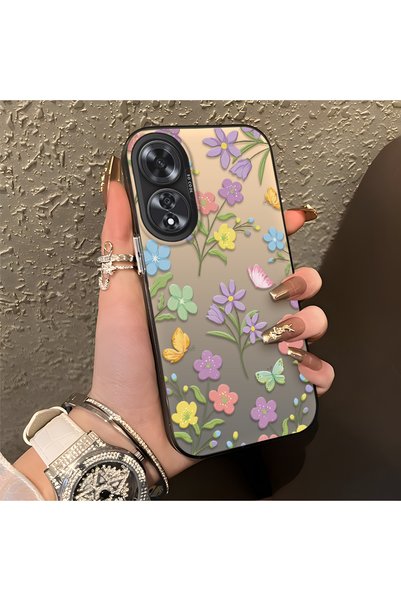 CHICASELUX Oppo A60 Compatible Colorful Flower and Butterfly Case, Shock Abso...