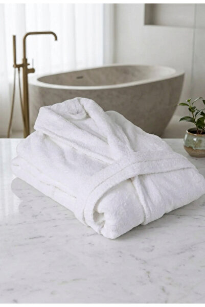 Truva Home Halat Baie Unisex | Bumbac 100% | Alb Microcapsule | Clinici, Salo...