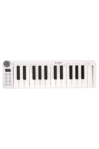M-VAVE SMK-25 MINI WHITE 25 Tuşlu Kablosuz Şarjlı MIDI Klavye