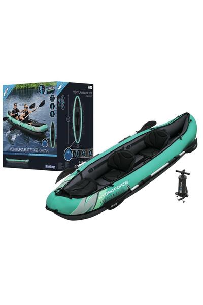 BESTWAY Caiac gonflabil pentru 2 persoane 330 x 86 cm, 200 kg, cu vâsle și po...