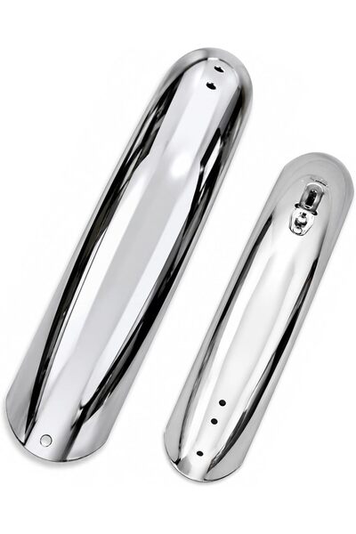 FUKUKAWA E-Bike Front & Rear Fender Set, Chrome Mudguards for Electric Bicycl...