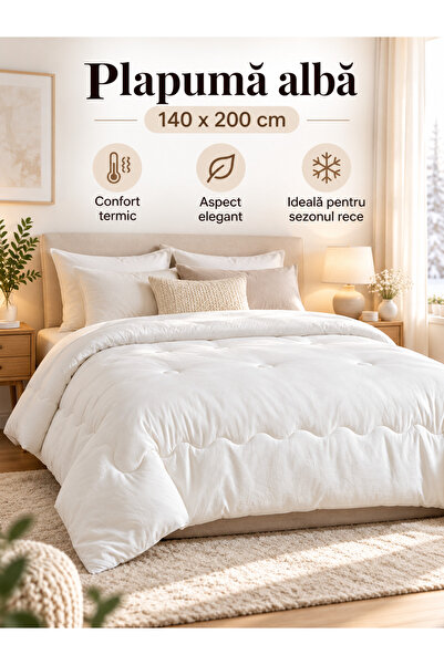 Fabrilux Winter Quilt with Sheep Wool, Warm and Breathable, White, Premium Th...