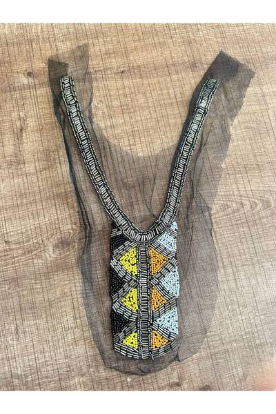 Gönülden Tasarım 20x14 cm perla vezana kragna za šivanje aplikacija