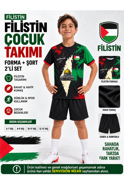 Genel Markalar FİLİSTİN DETAYLI ÇOCUK 2'Lİ FUTBOL SET