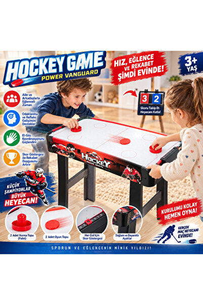 Cici Oyuncak Air Hockey Hava Hokeyi Oyun Masası 79,8 cm 2 Kişilik Skor Göster...