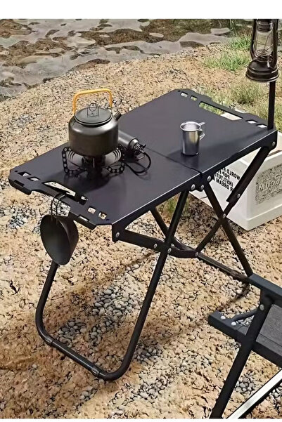 Generic Brand Portable Camping Table with Lamp Holder - Foldable Table with 60kg Load Capacity