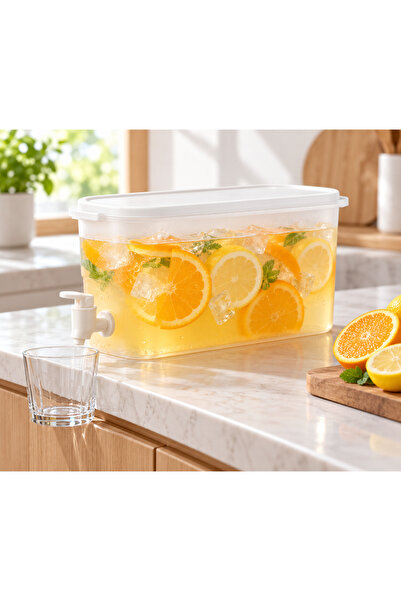 Generic Brand Dispenser pentru băuturi, 3, 5 L, robinet, design compact, alb,...