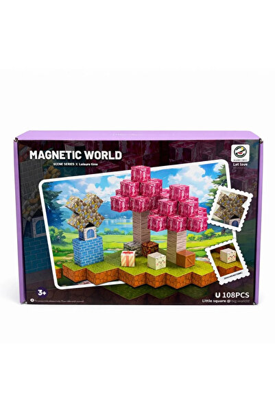 Generic Brand Set cuburi magnetice construcție copii 108 piese educativ