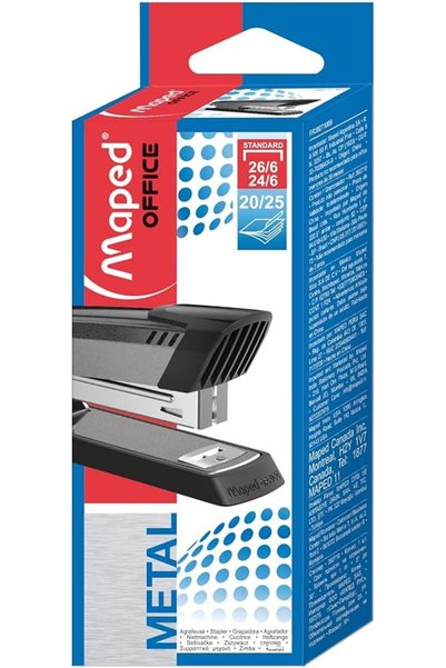 Maped 392710 Half Strip Desktop Stapler Black/Grey