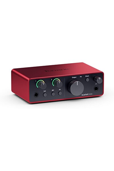 Focusrite Διεπαφή ήχου USB-C Scarlett Solo Gen 4, προενισχυτής XLR, είσοδος H...