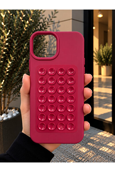 OVADA İphone 13/14/15 Uyumlu Vantuzlu Silikon Telefon Kılıfı