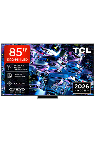 TCL 85MSQLED80L 85 ιντσών 4K SQD-MiniLED Έξυπνη τηλεόραση Google, Onkyo (2026)