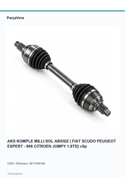 AKS KOMPLE MILLI SOL ABSSIZ ( FIAT SCUDO PEUGEOT EXPERT - 806 CITROEN JUMPY 1.9TD] «Sp