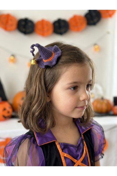 BURÇİN AKSESUAR Halloween Cadılar Bayramı Temalı Zilli Cadı Şapkası Amigurumi...