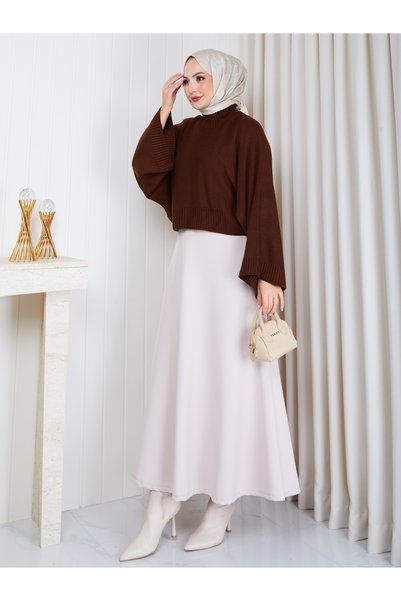 EFSUN MODA Women's Bat Sleeve Oversize Knitwear Sweater