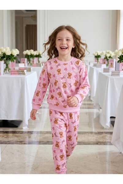 Esterella Çocuk İki İplik Pijama Takımı / Mevsimlik Pijama Takımı / Çocuk Pijama Takımı DAR KALIP