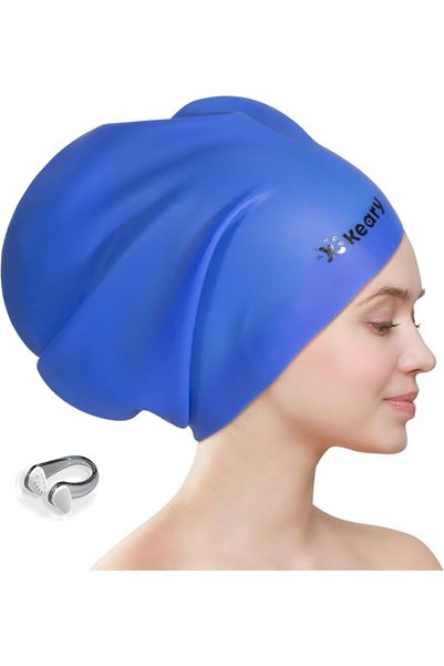 Keary Extra Large Swim Cap for Braids and Dreadlocks Extensions Weaves Long H...