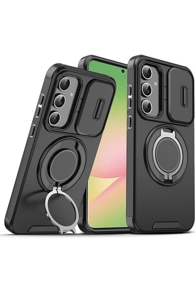 GENERAL Lumobrilla for Samsung Galaxy A36/A56 Case with Stand Phone Cover,Black